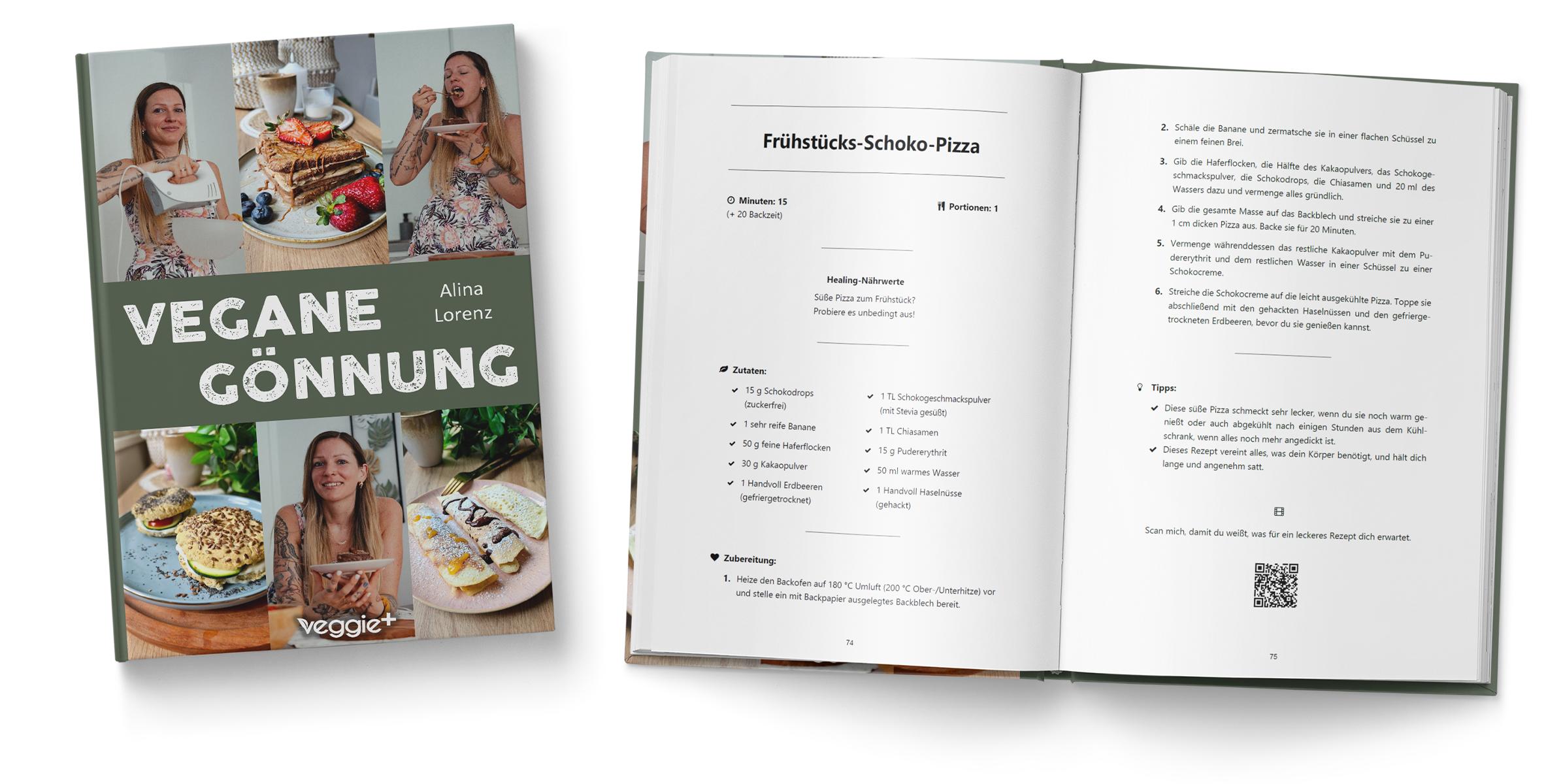 Vegane Gönnung - Das Genießer-Kochbuch mit 60 veganen Rezepten für alle, die sich etwas gönnen möchten von Alina Lorenz im veggie + Verlag